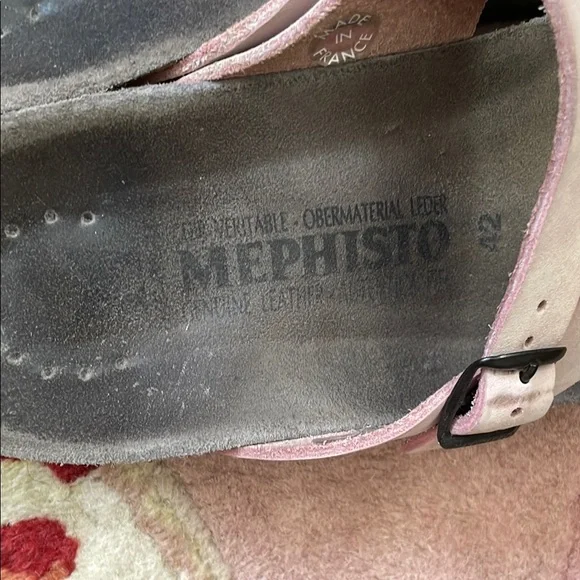Mephisto Pink Sandals Comfortable Summer Footwear - Picture 2 of 7